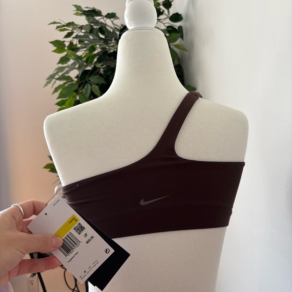 NIKE Brown One-Shoulder Sports Bra - Picture 2 of 7